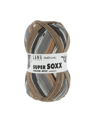 Super soxx 6 ply hotdrinks 376 hot chocolate| het Lemster Wolhus heeft ze op voorraad!