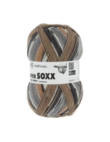 Super soxx 6 ply hotdrinks 376 hot chocolate| het Lemster Wolhus heeft ze op voorraad!
