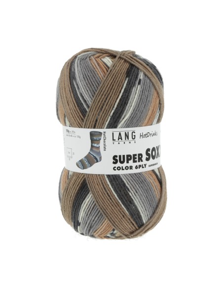 Super soxx 6 ply hotdrinks 376 hot chocolate| het Lemster Wolhus heeft ze op voorraad!