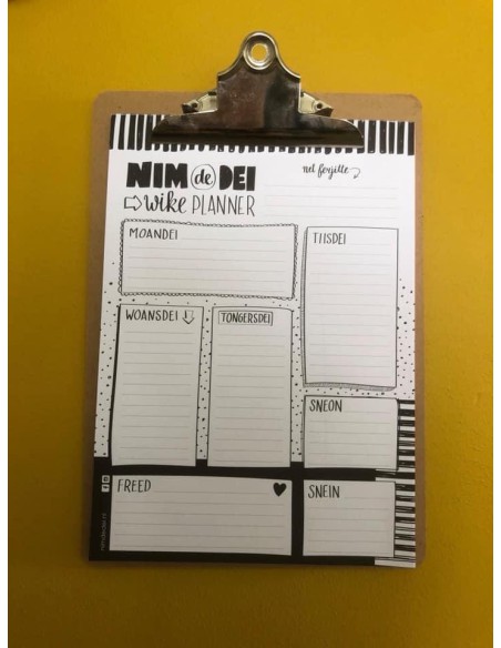 Leuke weekplanner in het fries|het Lemster Wolhus heeft ze op voorraad!