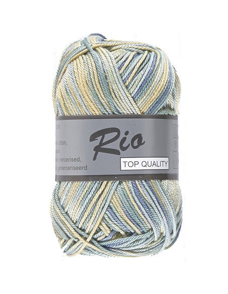 Lammy Yarns Rio Katoen Multi 625 blauw groen geel tinten|Het Lemster Wolhus heeft ze op voorraad!