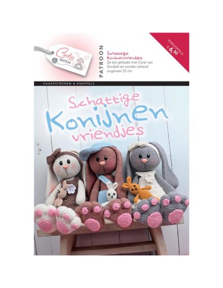 Patroonboekje schattige konijnen vriendjes van CuteDutch |het Lemster Wolhus heeft ze op voorraad